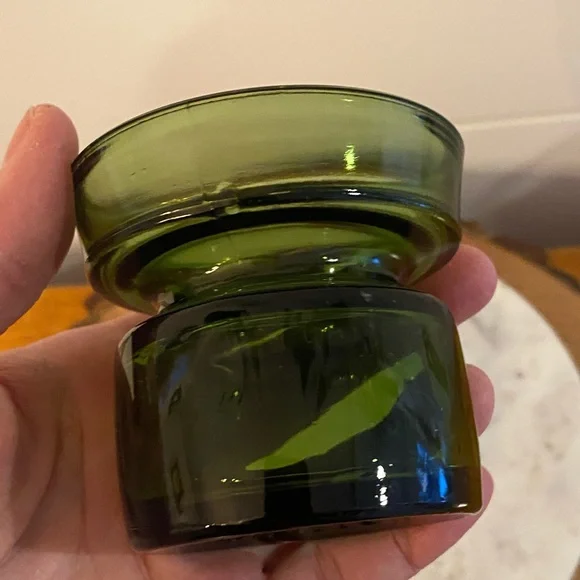 Vintage Jens Quistgaard Dansk Designs Green Glass Votive Tea light Candle Holder - Picture 9 of 12